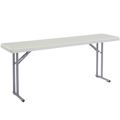 Seminar Folding Table by National Public Seating – 18x72 Portable, Heavy-Duty Foldable Table Indoor/Outdoor Table for Office, Conferences & Training Rooms – Lightweight & Durable, Speckled Gray National Public Seating