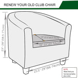 CRFATOP 2 Piece Club Chair Slipcover Stretch Barrel Chair Covers Jacquard Tub Chair Slipcovers Soft Armchair Sofa Cover Removable Furniture Protector Arm Chair Cover for Living Room,B09 CRFATOP