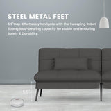 COMHOMA Convertible Sofa Bed,72″Fabric Couch with Adjustable Backrest,Loveseat Recliner Sleeper Living Room Furniture futon Set (Black) COMHOMA