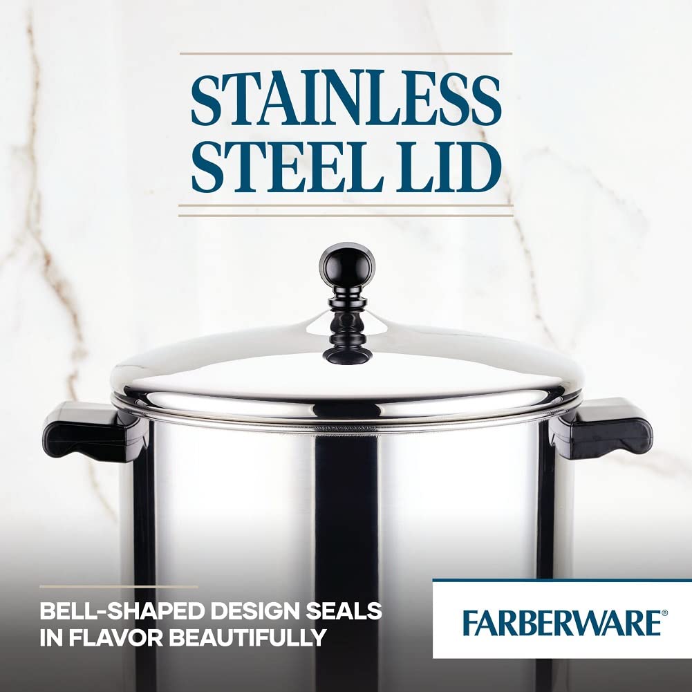 Farberware Classic Stainless Steel Cookware Pots and Pans Set, 15-Piece,50049,Silver Farberware