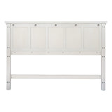 OSP Home Furnishings Farmhouse Basics King Headboard Only, Rustic White Finish OSP Home Furnishings