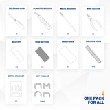 Allturn Plastic Welder 2 in 1,Plastic Welding Kit Car Bumper Repair Kit,4 Types of Plastic Welding Staples,Plastic Welding Rods Consumables Kit,YELLOW. Allturn