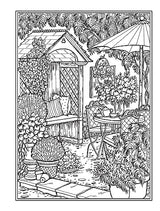 Creative Haven Country Gardens Coloring Book (Adult Coloring Books: In The Country) Dover Publications