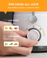 Juicer with 800W Motor, GDOR Juicer Machine with 3” Feed Chute, Dual Speeds Juice Maker for Fruits and Veggies, Anti-Drip Function Centrifugal Juicer, Include Cleaning Brush, BPA-Free, White GDOR