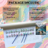 ACANDYL Mountains Landscape DIY Paint by Numbers Kit for Adults Paint by Numbers Beginner Canvas Painting by Number Boat Lake DIY Acrylic Oil Painting on Canvas Arts Craft Decoration 16x20 Inch ACANDYL