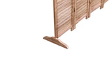 HFYee 4 Panel Solid Wood Folding Room Divider Privacy Screen Partition Room Dividers Folding Divider for Room Separation Freestanding Room Screen Divider, Natural HFYee