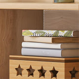 NIUYAO Children's Bookshelf Natural Finish Simplistic Standard Storage Cabinet Vertical Display Shelves FreestandingScratch-Repellent Bookcase Units for Study Office Pantry -39.5" L x 9.5" W x 47" H NIUYAO