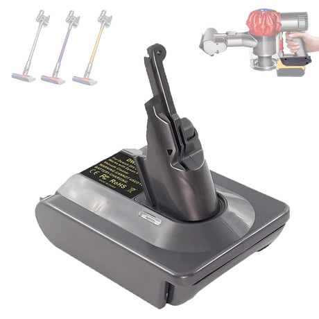 ASUNT New Version V8 V7 Battery Adapter for DeWalt 20V Lithium Battery Convert to Replace for Dyson V8 V7 Battery, Work for Dyson V8/7 Series Vacuum Cleaners V8/7 Animal V8/7 Absolute V8/7 Motorhead ASUNT