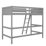 Stylish Grey Twin Loft Bed Frame with Angled Ladder by Harper & Bright Designs Harper & Bright Designs