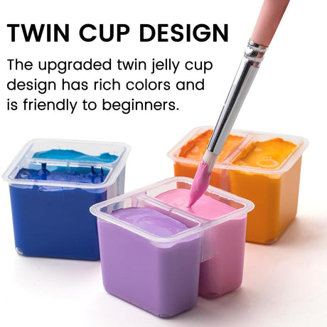 HIMI Gouache Paint Set, 112 Colors x 12g Twin Jelly Cup Design in Carrying Case, Non-Toxic Paint for Canvas and Paper, Perfect for Artists, Student, Opaque Painting (Black) ARTME