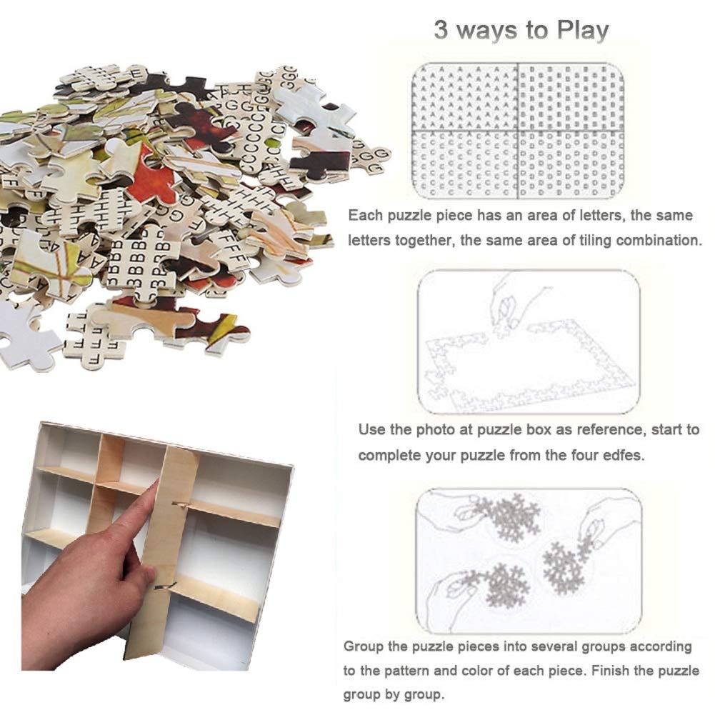 Queenie® Creative 1000 Piece Ancient Map World Globe Earth Planet Abstract Art Picture Christmas Birthday DIY Gifts Wooden Jigsaw Puzzles, Finish Size 30x20 inches Queenie