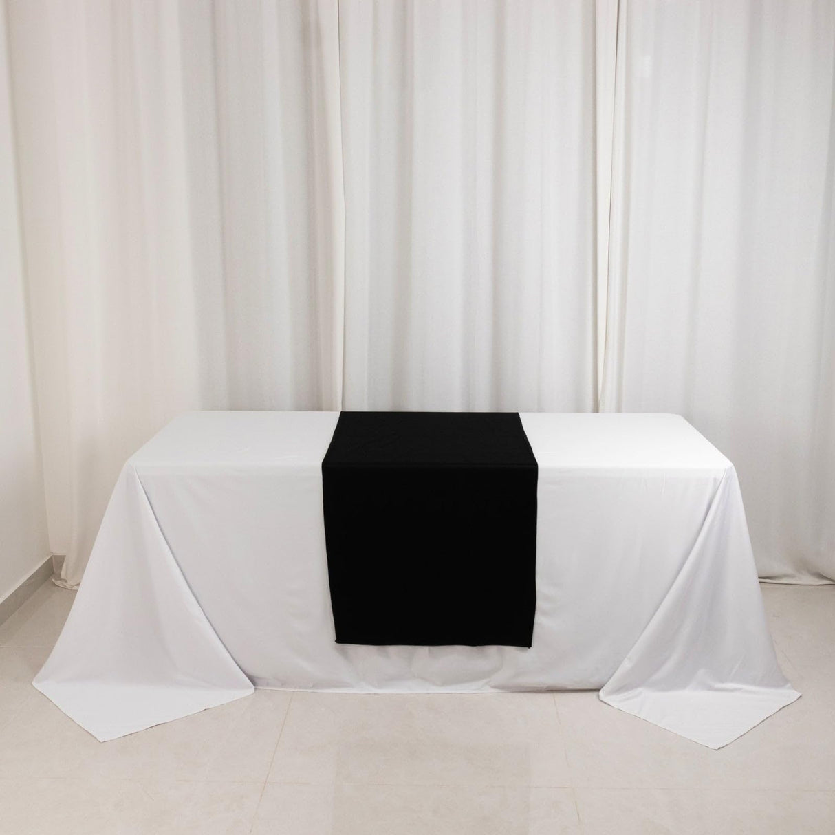 Efavormart Black Wide Premium Polyester Table Runner, Printable Sublimation Blank Banner - 24"x72" Efavormart.com