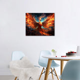 TUMOVO Paint by Number Flying Bird with Fire Paint by Number for Adults, Phoenix Oil Painting Kit, Mythological Animal Acrylic Painting Set with Brushes and Pigment, 16x20 Inch TUMOVO