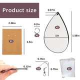 126 pcs Sublimation Earring Blanks Bulk Double-Sided MDF 42 pcs Wood Blank Sublimation Earring with 42 Earring Hooks and 42 Jump Rings for Sublimation Earrings Printing AiDiYGECO