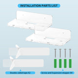 Wall Mount Floating Shelves for 2 Pcs Security Camera Shelf Mini Speaker Other Small Items in Bedroom Bathroom Kitchen Living Room Clear Mini Shelf Flexible Use for Wall Space(L) Liboer