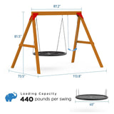 Dolphin Playground DIY Swing Sets for Backyard, Wooden Playground Sets for Backyards with Saucer Swing and Belt Swing, Kids Outdoor Play Equipment, Outdoor Playset for Any Swing Replacements DOLPHIN PLAYGROUND T