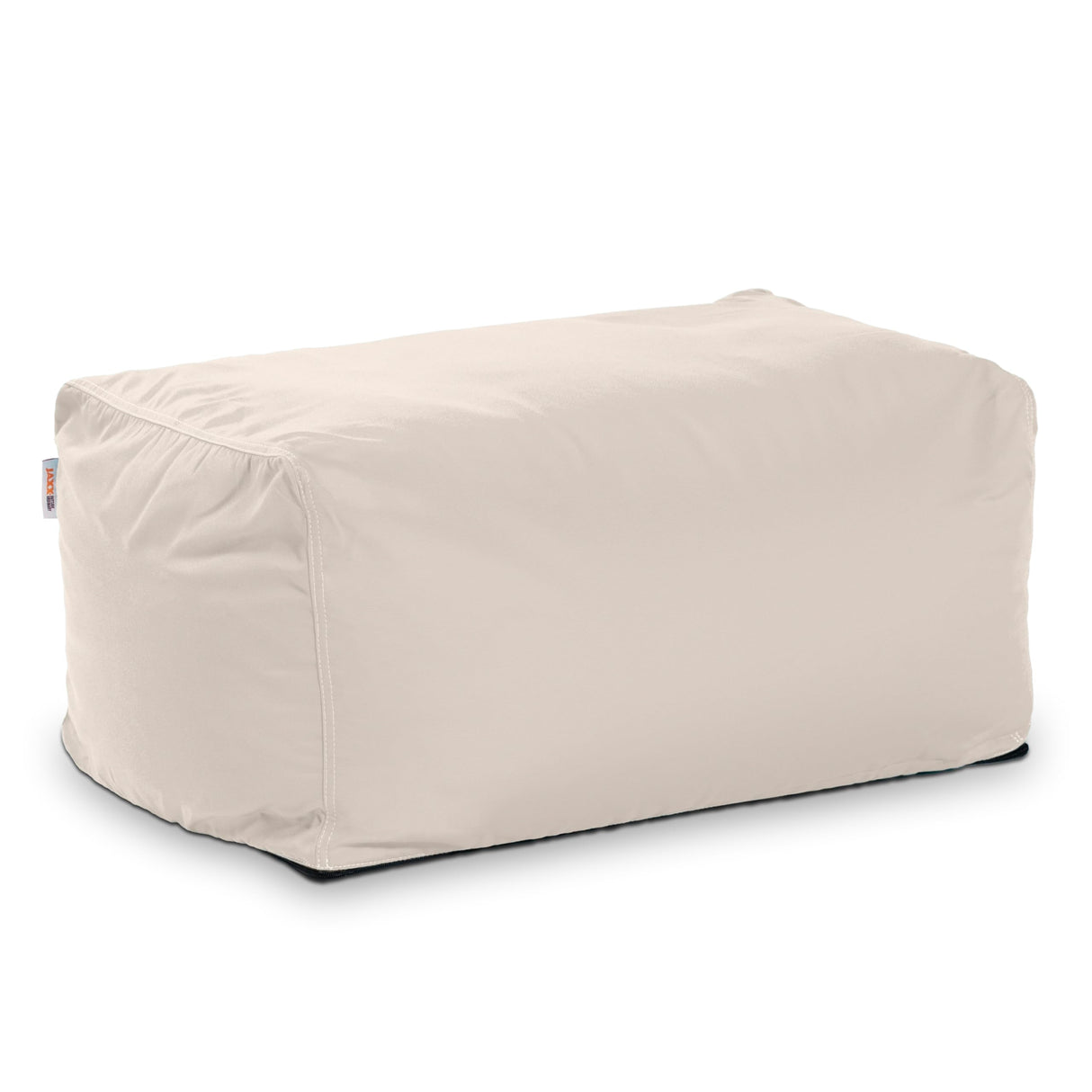 Jaxx Leon Outdoor Bean Bag Ottoman, White Jaxx