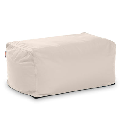 Jaxx Leon Outdoor Bean Bag Ottoman, White