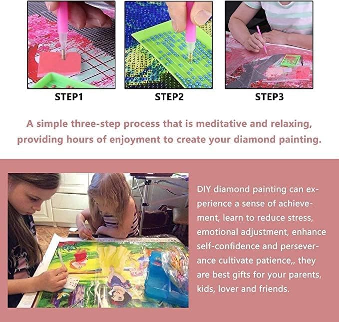 EIBEILI Dragonfly Diamond Art Painting Kits for Adults - Full Drill Diamond Paintings for Beginners, Round 5D Paint with Diamonds Pictures Gem Art Painting Kits DIY Adult Crafts Kits 12x12inch EIBEILI