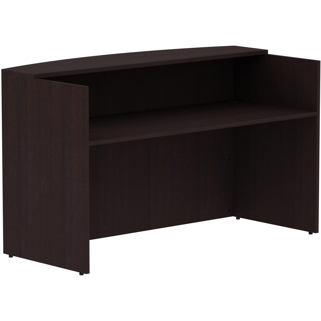 Lorell Espresso Laminate Reception Desk Lorell