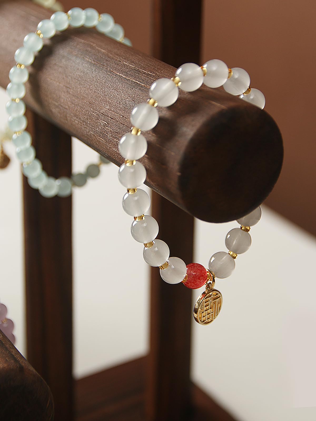 Julysky Bracelet Holder Stand, Bracelet Display with 3 Tier,Jewelry Organizer Stand for Necklaces Bangles and Watches(solid wood) Julysky