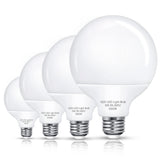 Vanity Light Bulbs, 6W LED Globe Light Bulbs (60W Equivalent), Daylight 5000K Round Light Bulbs for Vanity Makeup Mirror, G25 Bathroom Light Bulbs, 85-265V CRI85+, Non-dimmable, E26 Base 500LM, 4 Pack EvaStary