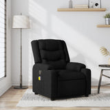 vidaXL Black Fabric Massage Recliner Chair - Manual Reclining, Vibration Massage, Cup Holders for Comfort in Living Room/Lounge vidaXL