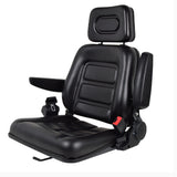 Universal Lawn Mower Seat, Tractor Seat Fold Down with Armrest Headrest Seatbelt, Adjustable Backrest and Slide Rail Waterproof Loader Forklift Seat, for Garden Tractor Bucket Excavator Backhoe Dozer RHFUGBOJ