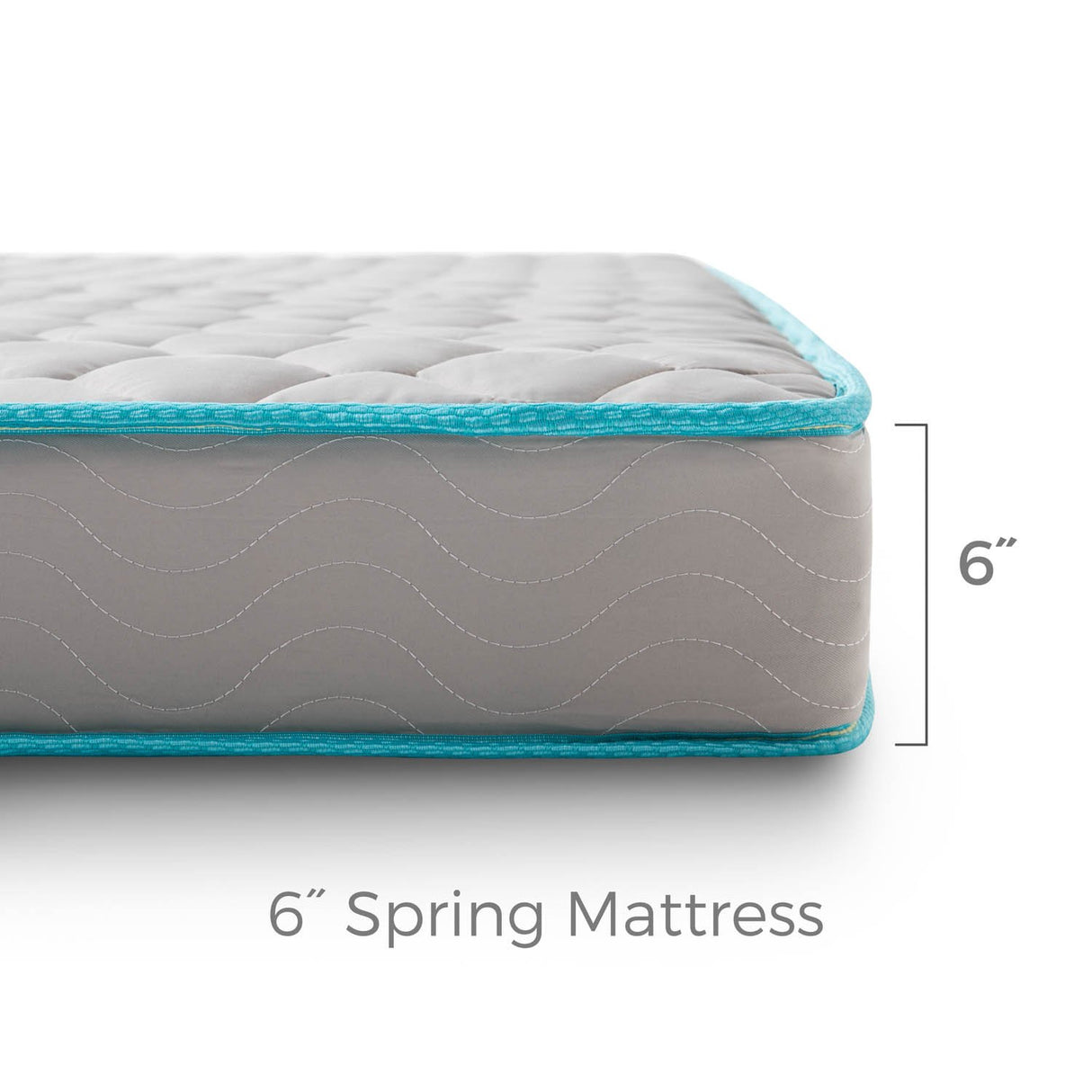 Linenspa 6 Inch Mattress - Firm Feel - Bonnell Spring with Foam Layer - Mattress in a Box - Youth or Kids Bed - Guest Bedroom - Durable and Breathable Support - Affordable - Queen Size Linenspa