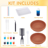 WEBEEDY DIY Water Marble Painting Kit for Adults,2 Sets 5.12 Inch DIY Tray Marbling Paint Art Kit with Instruction for Beginners Creative Arts and Crafts Marbling Paint Kits Wedding Mother's Day Holiday Gift WEBEEDY