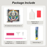 FHBUBPUP Angel Diamond Painting Kits for Adults, Dog Diamond Art Kits for Beginners - DIY Full Drill Round Diamond Dot Gem Art, Craft Gift Suitable for Home Wall Decoration 12×12Inch FHBUBPUP