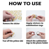 50 Pieces 1.5 Inch Sublimation Blank Aluminum Stickers Sublimation Aluminum Sheet Round Metal Board Photo Pendant DIY Heat Transfer Personalized Bracket Collapsible Phone Holders XiyaxiVici