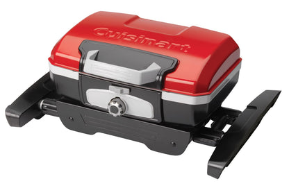 Cuisinart CGG-180 Petit Gourmet Portable Gas Grill with VersaStand, Red