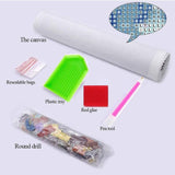 UKboken Diamond Painting Kits for Adults Full Drill Dolphin Diamond Art Dolphin Paint by Number Kits Rhinestone Embroidery Crafts for Home Wall Decor, 12x16 Inch UKboken