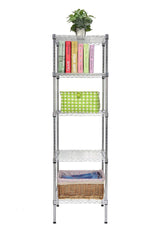 Finnhomy Heavy Duty 5 Tier Wire Shelving Unit, 18x18x59-inches 5 Shelves Storage Rack, Metal Shelving with Thicken Steel Tube, NSF Certified, Chrome Finnhomy