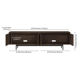 Henn&Hart Rectangular TV Stand for TV's up to 75" in Warm Brown, for Home, Living Room, Bedroom, Entertainment Room, Office Henn&Hart