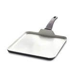 GreenLife Soft Grip Healthy Ceramic Nonstick, 11" Griddle Pan, PFAS-Free, Dishwasher Safe, Grey GreenLife