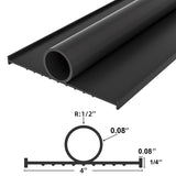 Ginchain Garage Door Seals Bottom Rubber Weather Stripping Kit with 1/4" T-Ends Seal Strip Replacement, Universal U+O Ring Weatherproof Threshold Buffering Sealing Rubber Ginchain