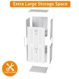 Outdoor Storage Cabinet with 4 Shelves,31.5" x 23.23" x 66.22" White Waterproof Shed,Waterproof Resin Vertical Tool Shed, Lockable 30 cu.ft. Storage Shed for Patio, Garden, Yard, White ZYJOYY