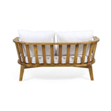 Patio Furniture Set, Outdoor Acacia Wood Patio Club Chair With Table