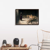 SYSMYXGS Easy Paint by Numbers Kits for Adults Beginner DIY Acrylic Painting with Paints Brushes on Oil CanvasHome Decor Gifts — Daniel in The Lions Den Mezzotint by Briton Riviere SYSMYXGS