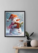 Diymood Paint by Numbers for Adults Snowman, DIY Oil Painting Christmas Acrylic Paint by Number Kits for Kids Adults Beginner for Home Wall Decor 16x20 inch Diymood
