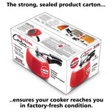 Hawkins 3 Litre Contura Pressure Cooker, Ceramic Coated Handi Inner Lid Cooker, Tomato Red (CTR30) HAWKINS