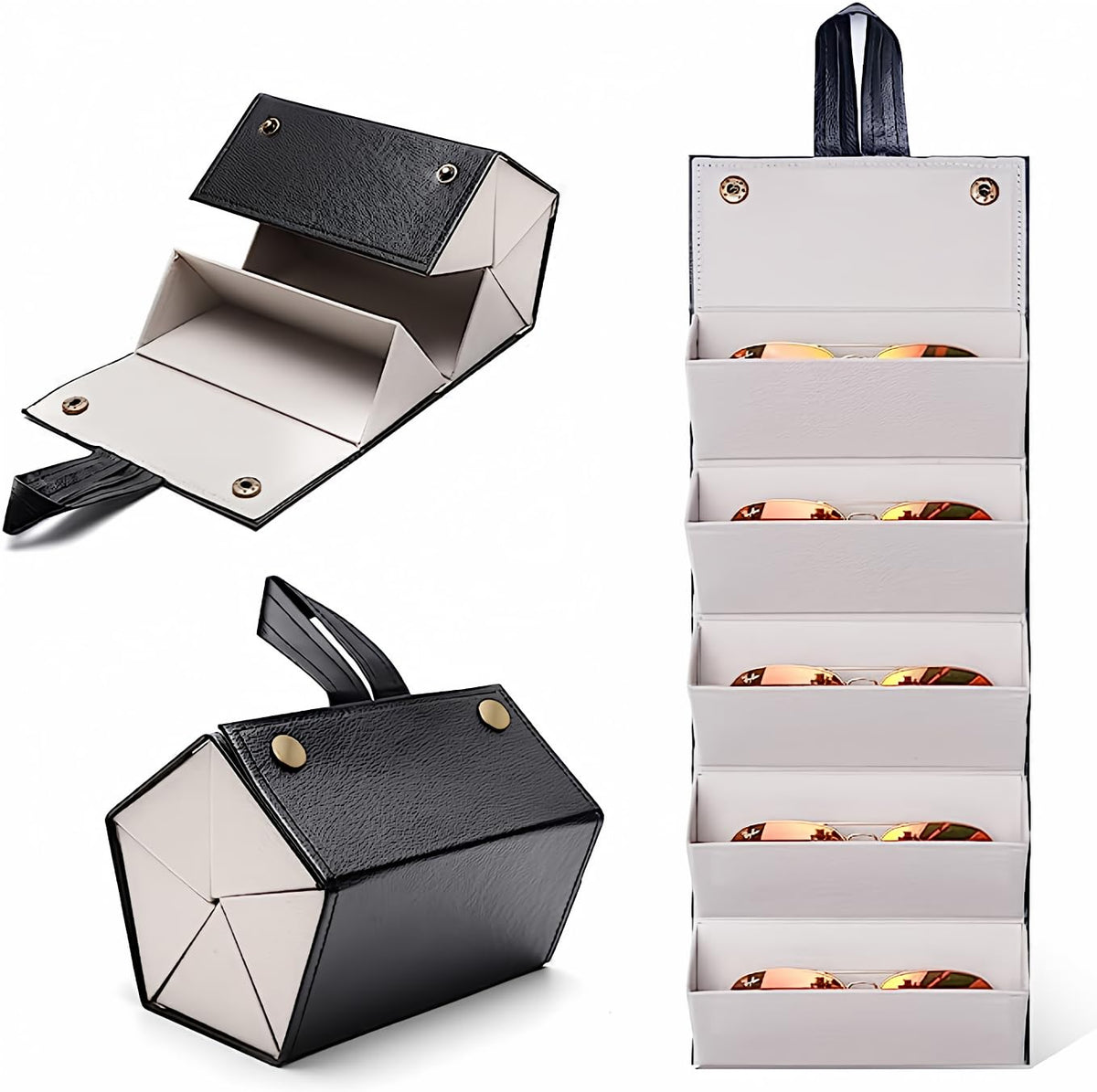 Ticacos Travel Sunglasses Organizer, Sunglasses Travel Case for Multiple Pairs, Multiple Glasses Travel Case for Women, Men Ticacos