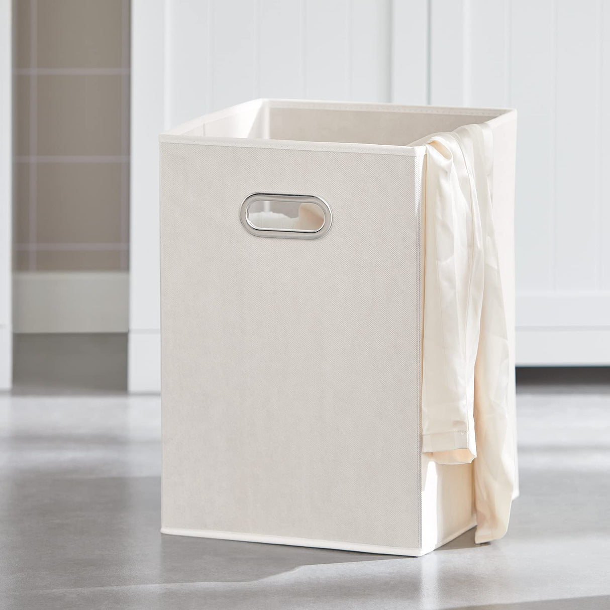 Haotian Bathroom Laundry Cabinet with 2 Baskets and 2 Drawers, Tilt-Out Laundry Hamper, Bathroom Storage Cabinet with Drawer, White BZR33-W Haotian