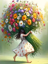 Shouruihua Diamond Painting Kits for Adults, Fairy & Flowers Diamond Art Kit for Adults Beginner, DIY Full Drill Diamond Dots Paintings with Gem Art and Crafts for Adult Home Decor 15.7x11.8 in Shouruihua