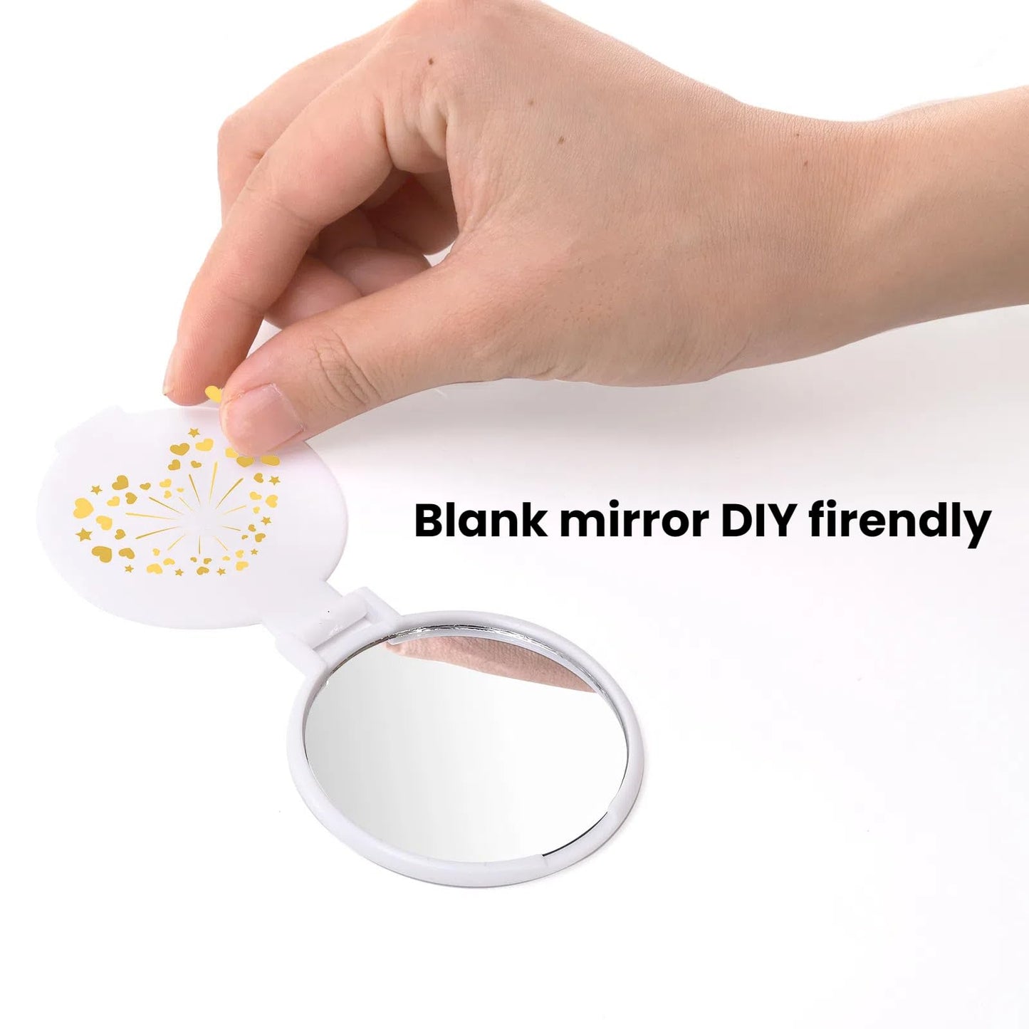 ZOOFOX 50 Pieces Compact Mirror Bulk, Round Makeup Mirror for Purse, Mini Folding Mirror for Women Girls Travel Daily Use