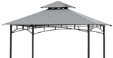 SCOCANOPY Upgraded Ripstop Fabric Replacement Canopy Grill BBQ Gazebo Roof Top for Gazebo Model L-GZ238PST-11 Only,(Gray Ripstop) SCOCANOPY