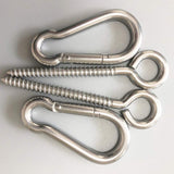 AIVOOF Hammock Hanging Kit, Heavy Duty Swing Hangers Eye Hooks for Hanging Swing Stainless Steel Hammock Hook Carabiner Set 800LB Capacity Swing Hardware for Yoga Hammock Swing Chair Indoor Outdoor AIVOOF