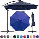 GLDDFDG 10ft 8 Ribs Patio Umbrella Canopy, Blue, UV30+, Water Repellent, Fade Resistant Polyester Fabric GLDDFDG